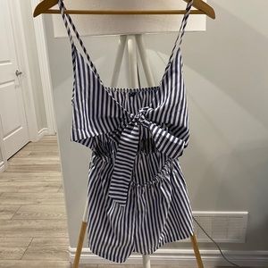 Zaful Tie Front Romper